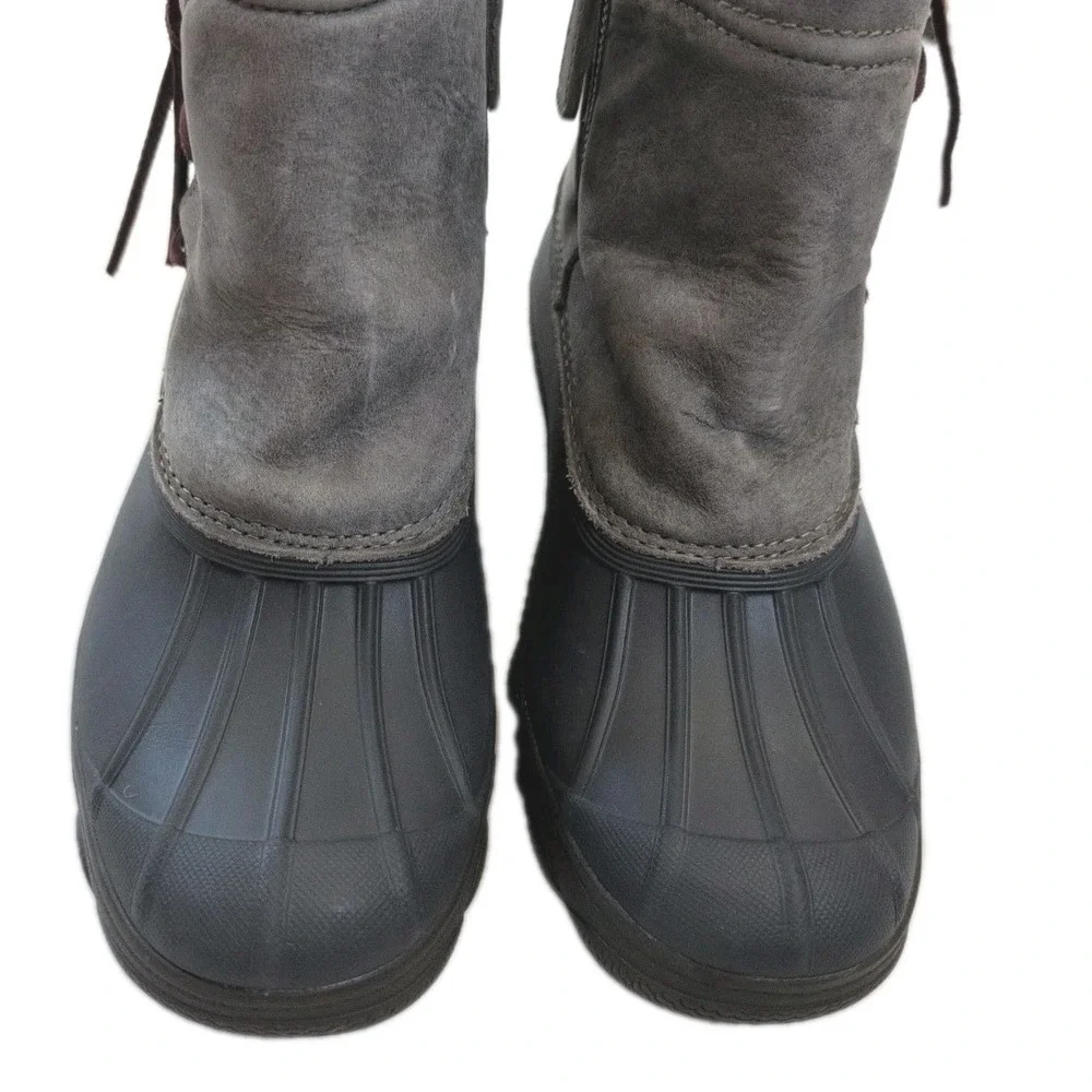 Sperry Top Sider Saltwater Wedge Spray Duck Boot Gray & Navy Blue Women's Size 9